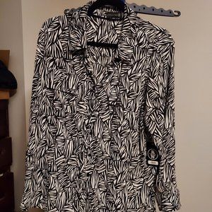 Ryan Wythe Zebra Print Blouse - 1X - NWT